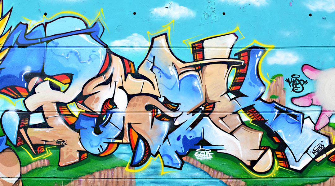 Fresque graffiti DBZ