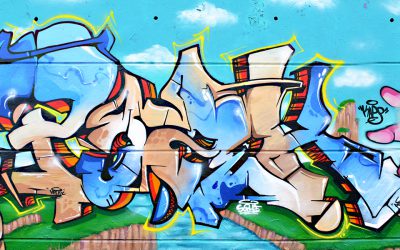 Fresque graffiti DBZ