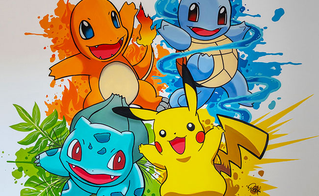 Fond d'écran ou photo murale dessins de pokémon de groupe