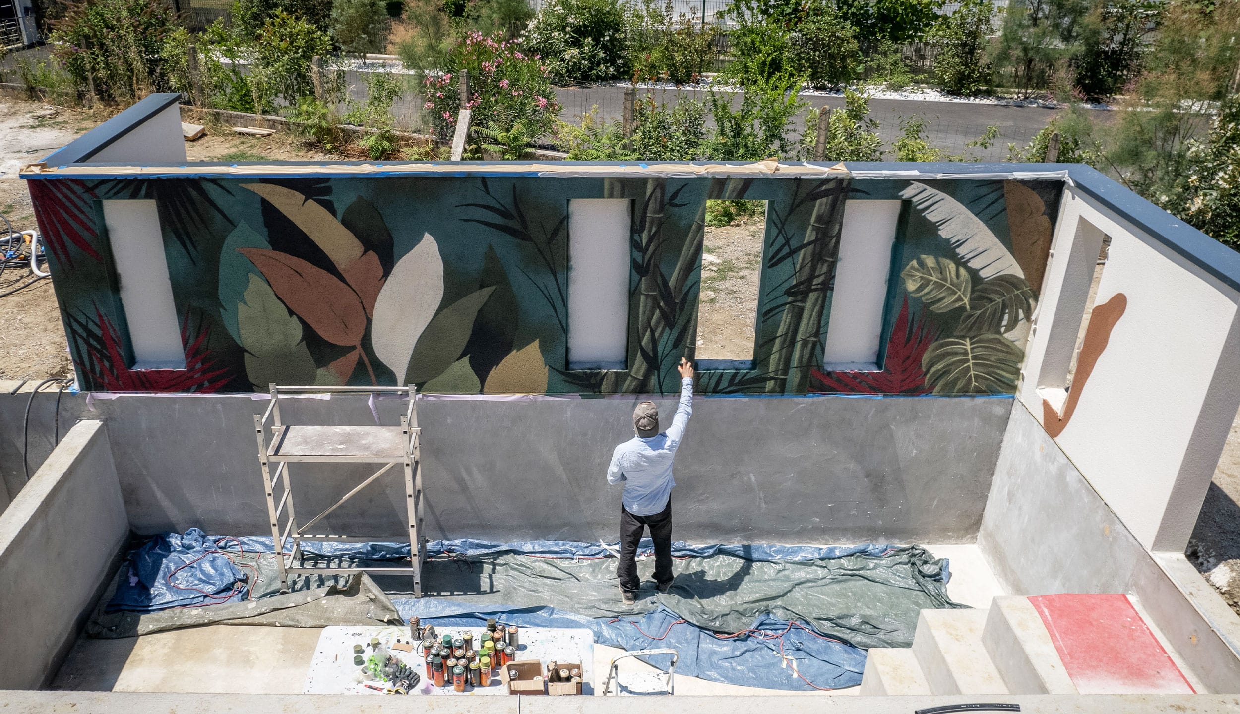 fresque-vegetale-piscine-toulouse