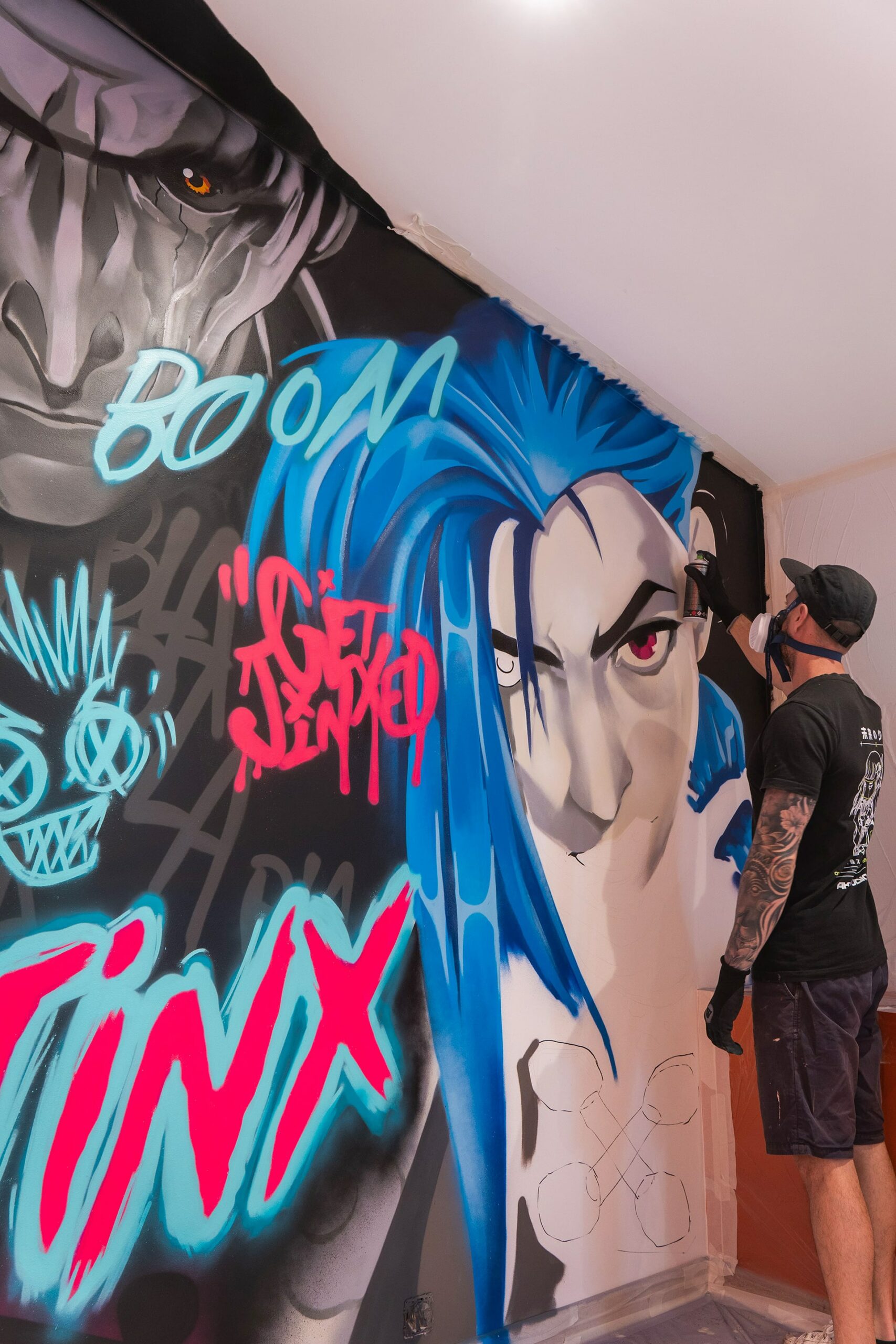 pozek graffiti fresque murale arcane