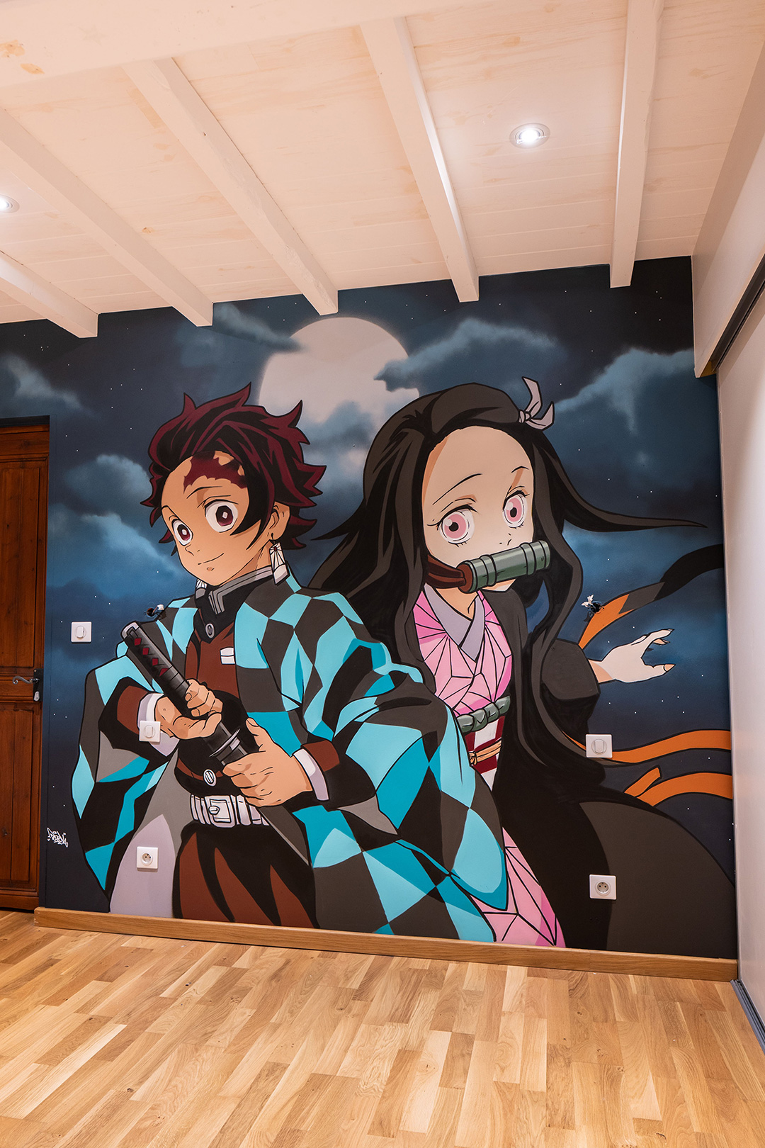 pozek graffiti fresque murale arcane