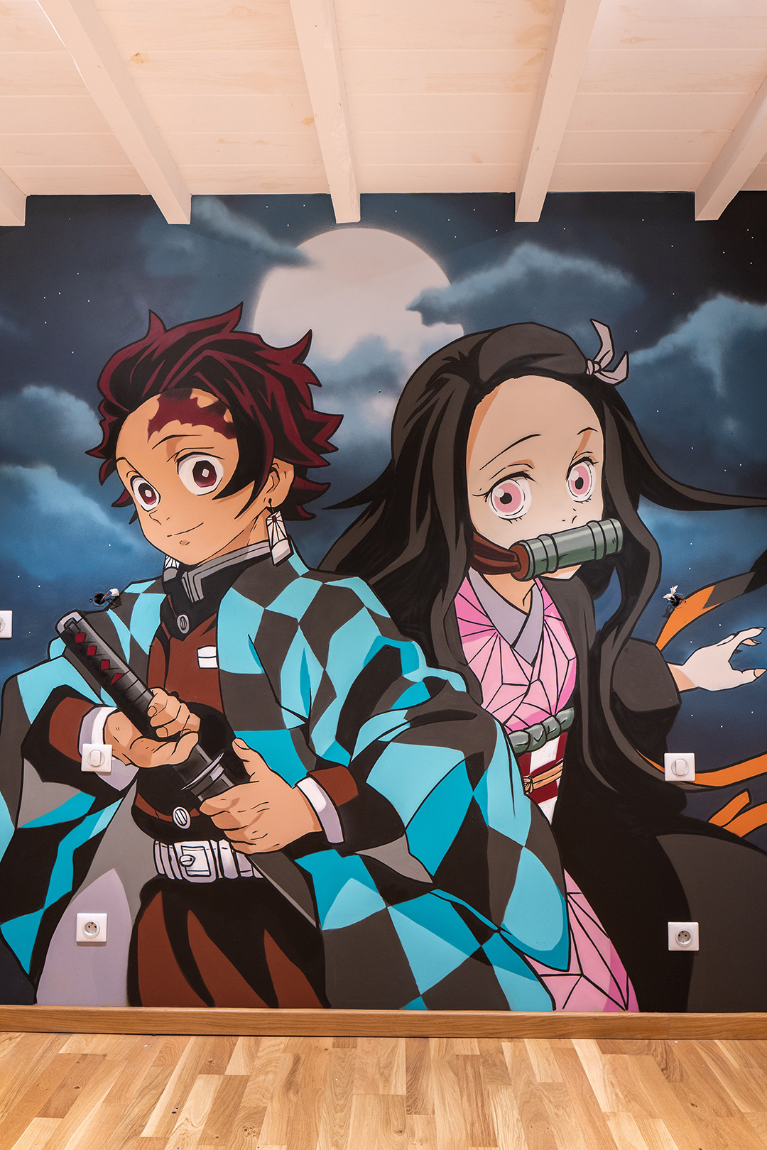 fresque graffiti arcane par pozek